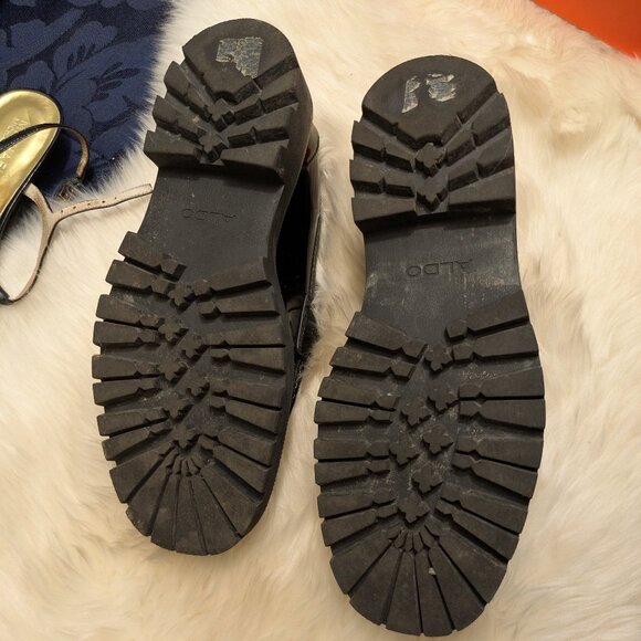 Aldo Gold Buckle Lugged Loafer - Picture 2 of 4